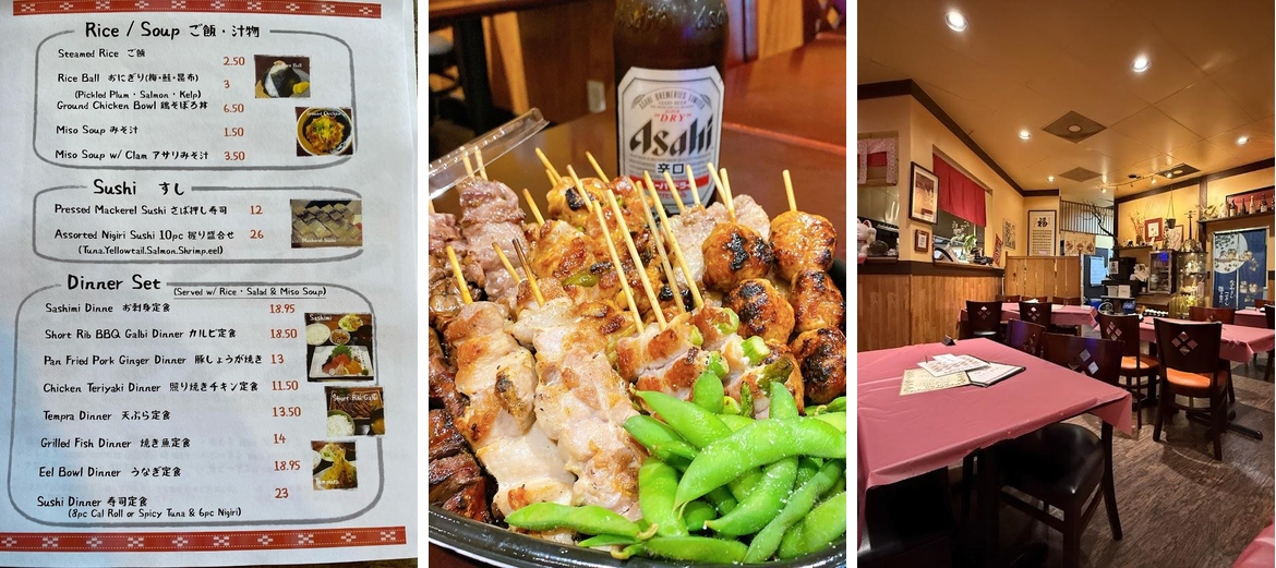 Takaya Yakitori Izakaya Menu